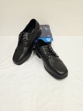 Stafford Black Dane Jr. Cap-Toe Lace-Up Dress Oxfords
